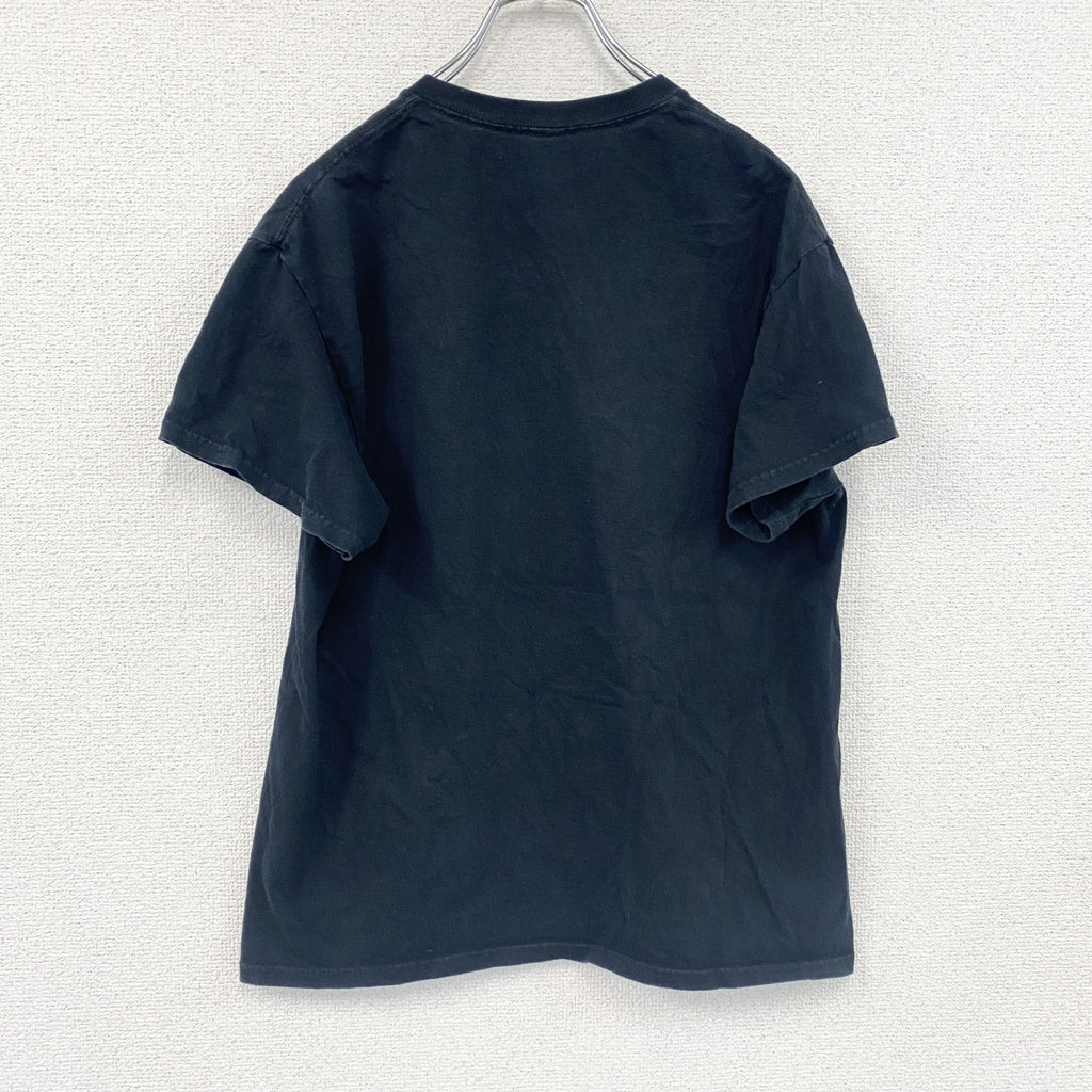半袖プリントバンドTシャツ　音楽　ミュージック　アーチプリント　黒　ブラック　古着