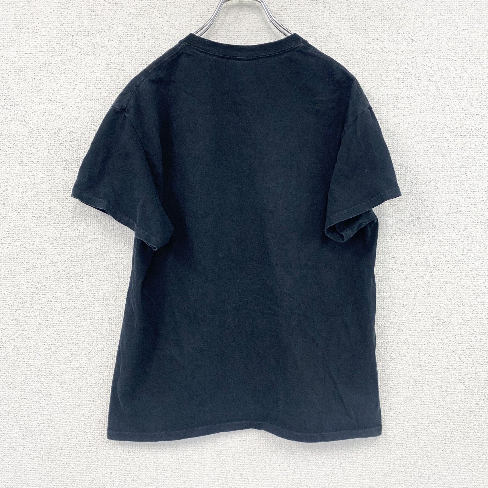 半袖プリントバンドTシャツ　音楽　ミュージック　アーチプリント　黒　ブラック　古着