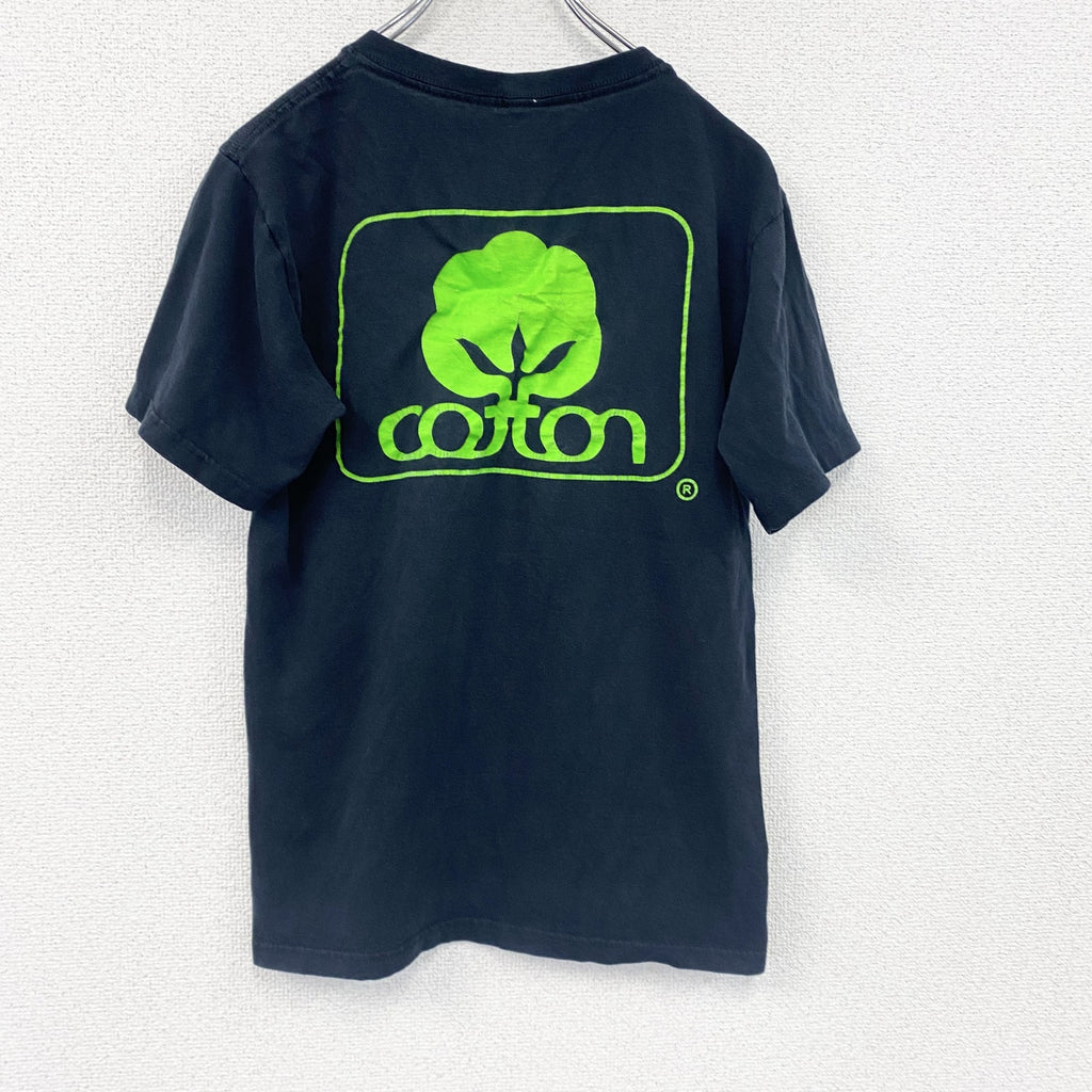 anvil　アンヴィル　半袖プリントTシャツ　両面プリント　デカロゴ　黒　ブラック　Sサイズ　古着