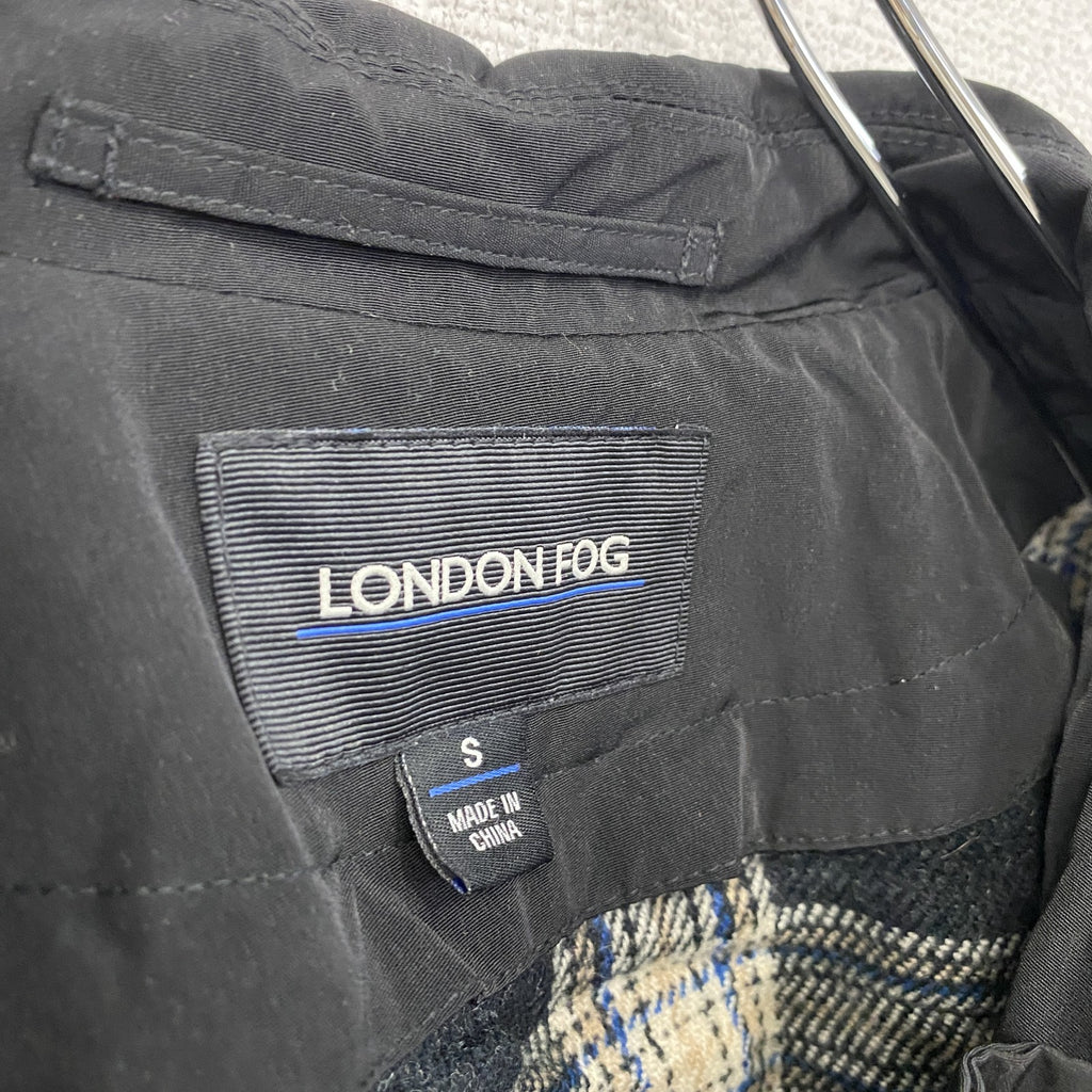 LONDON FOG　ロンドンフォグ　ダブルトレンチコート　カフストラップ　黒　ブラック　Sサイズ　古着