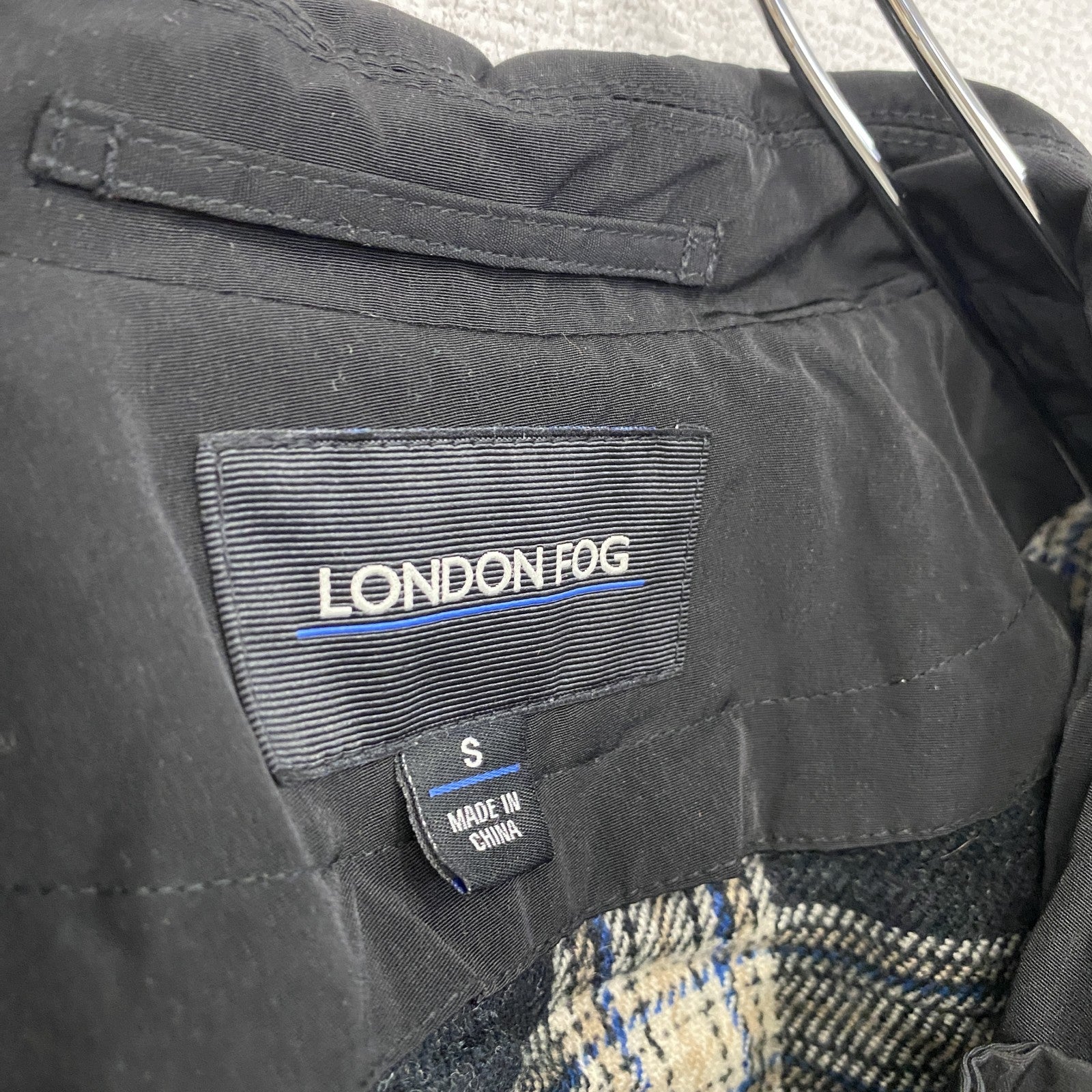 LONDON FOG　ロンドンフォグ　ダブルトレンチコート　カフストラップ　黒　ブラック　Sサイズ　古着