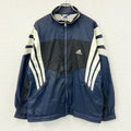adidas アディダス　ナイロンジャケット　マルチカラー　紺　ネイビー　Mサイズ　古着