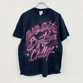 FRUIT OF THE LOOM　半袖プリントTシャツ　両面プリント　紺　ネイビー　XLサイズ　古着