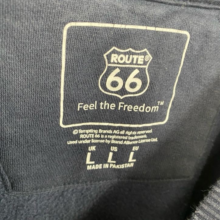 古着 used　ROUTE66　スウェット/トレーナー　バイク　　紺　ネイビー　Lサイズ