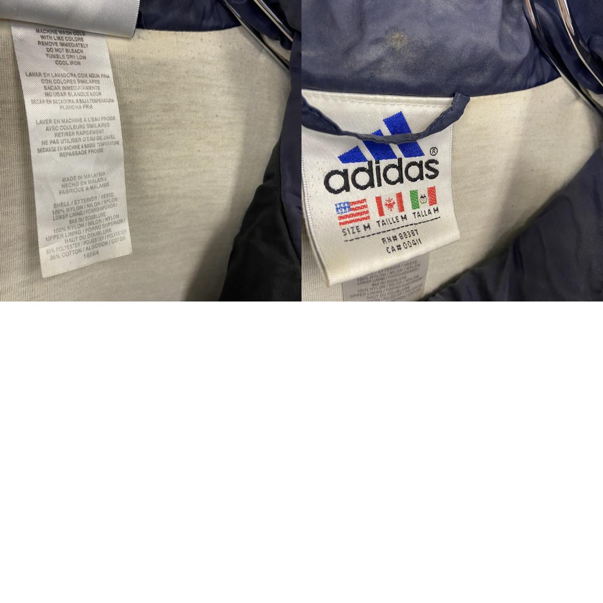 adidas アディダス　ナイロンジャケット　マルチカラー　紺　ネイビー　Mサイズ　古着