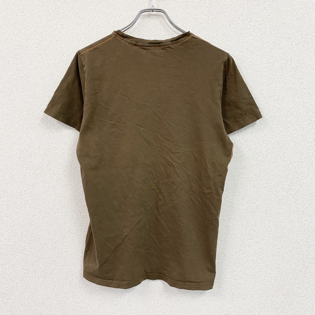 Whatever It Takes.org　半袖プリントTシャツ　お月見　ウサギ　月　茶色　ブラウン　Mサイズ　古着