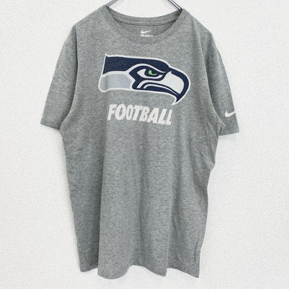 古着　used　NIKE　ナイキ　半袖プリントTシャツ　NFL　シアトル・シーホークス　スウッシュロゴ　グレー　Lサイズ