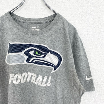 古着　used　NIKE　ナイキ　半袖プリントTシャツ　NFL　シアトル・シーホークス　スウッシュロゴ　グレー　Lサイズ