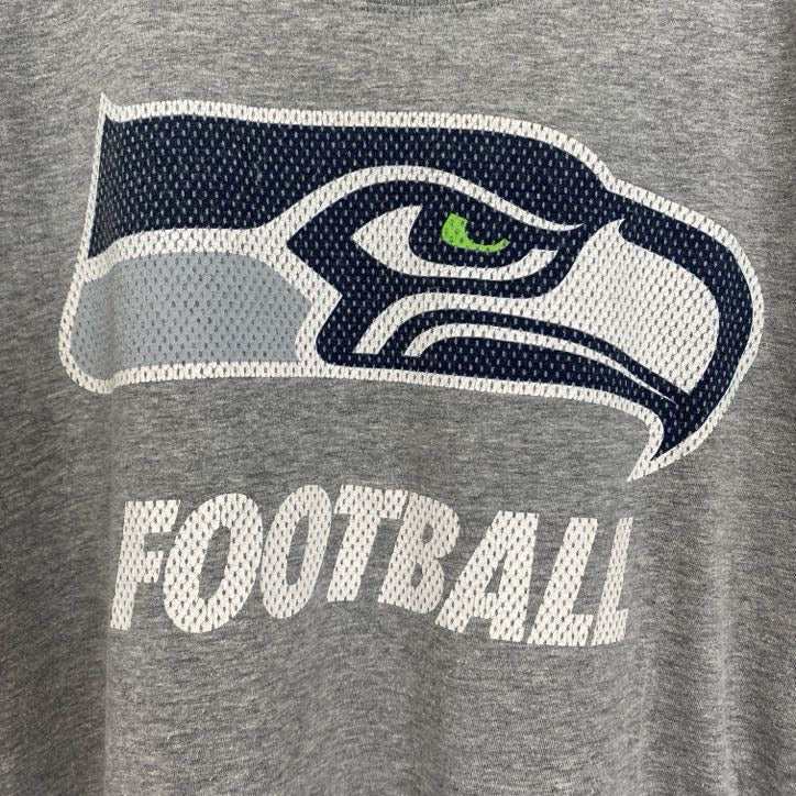 古着　used　NIKE　ナイキ　半袖プリントTシャツ　NFL　シアトル・シーホークス　スウッシュロゴ　グレー　Lサイズ