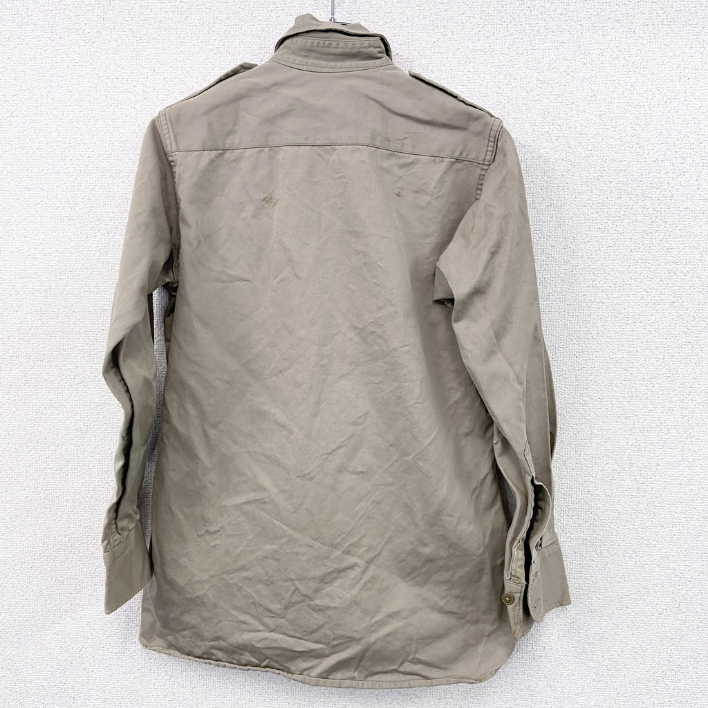 50s～　U.S.ARMY　米軍　UTILITYシャツ　ミリタリーシャツ　長袖シャツジャケット　2ポケット　ベージュ　　古着