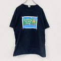 PORT&COMPANY　半袖プリントイラストTシャツ　KING　黒　ブラック　Lサイズ　古着