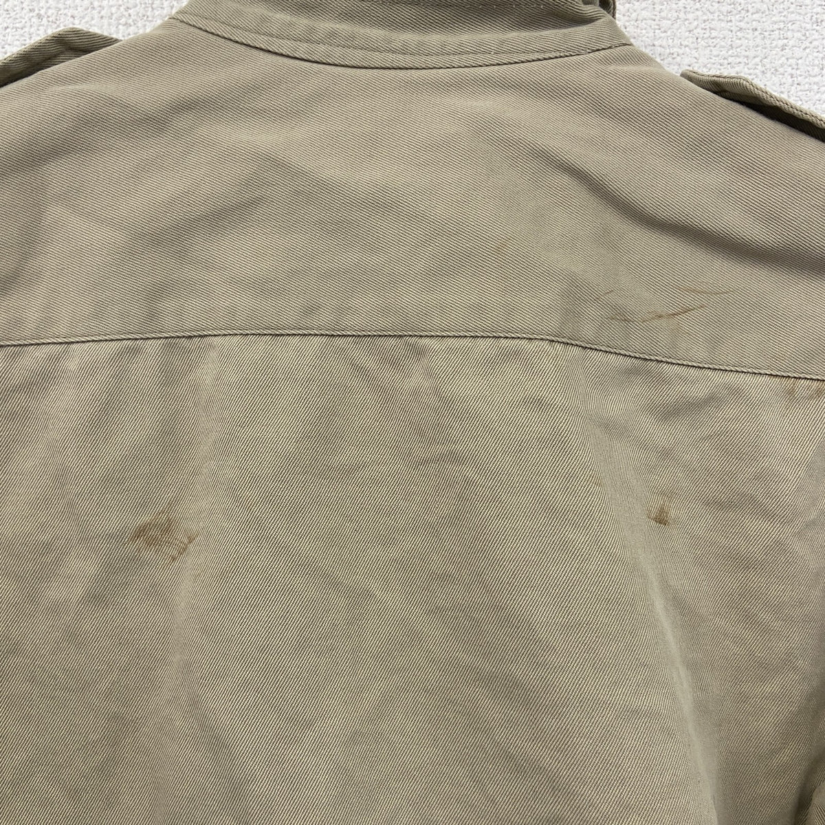 50s～　U.S.ARMY　米軍　UTILITYシャツ　ミリタリーシャツ　長袖シャツジャケット　2ポケット　ベージュ　　古着