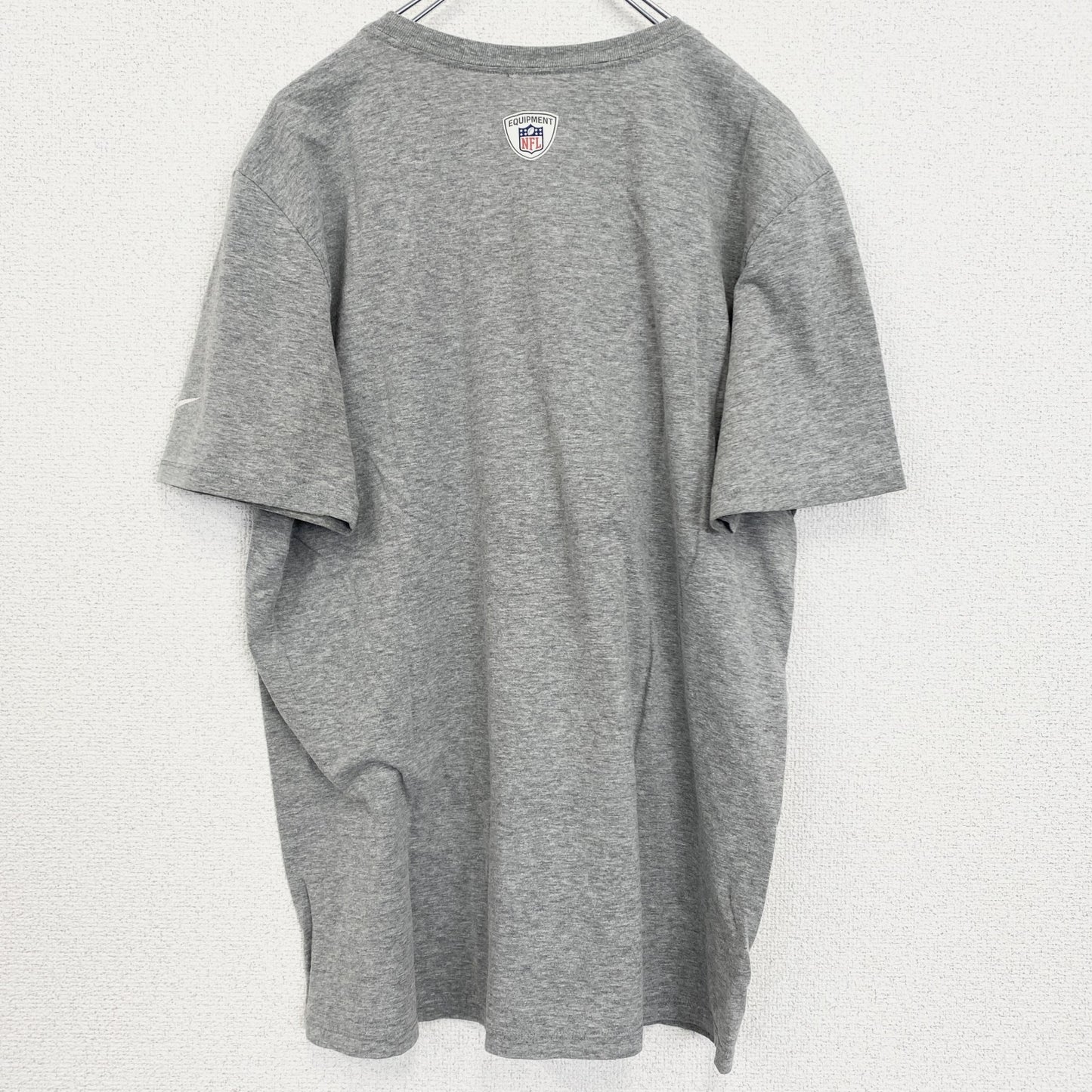 古着　used　NIKE　ナイキ　半袖プリントTシャツ　NFL　シアトル・シーホークス　スウッシュロゴ　グレー　Lサイズ