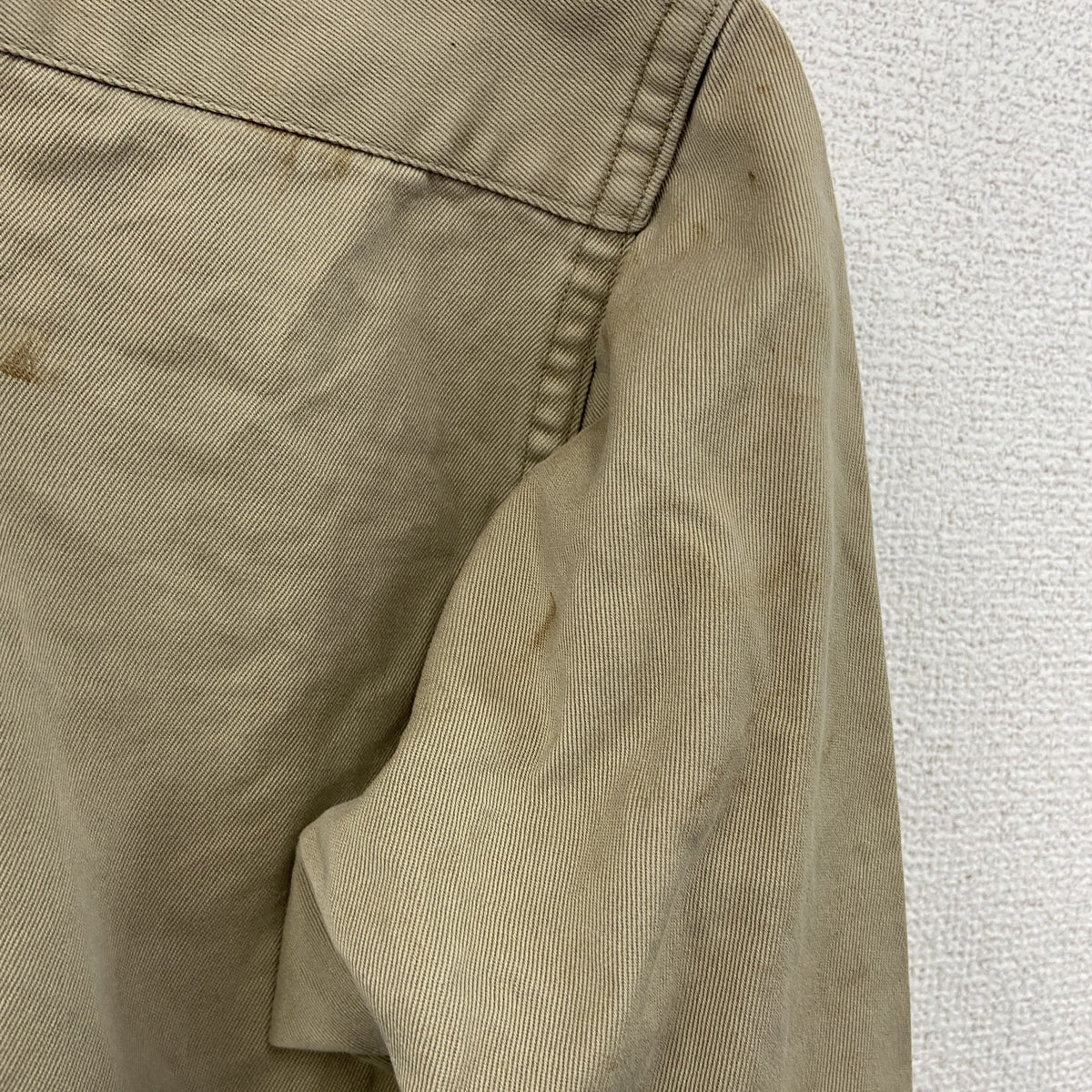 50s～　U.S.ARMY　米軍　UTILITYシャツ　ミリタリーシャツ　長袖シャツジャケット　2ポケット　ベージュ　　古着