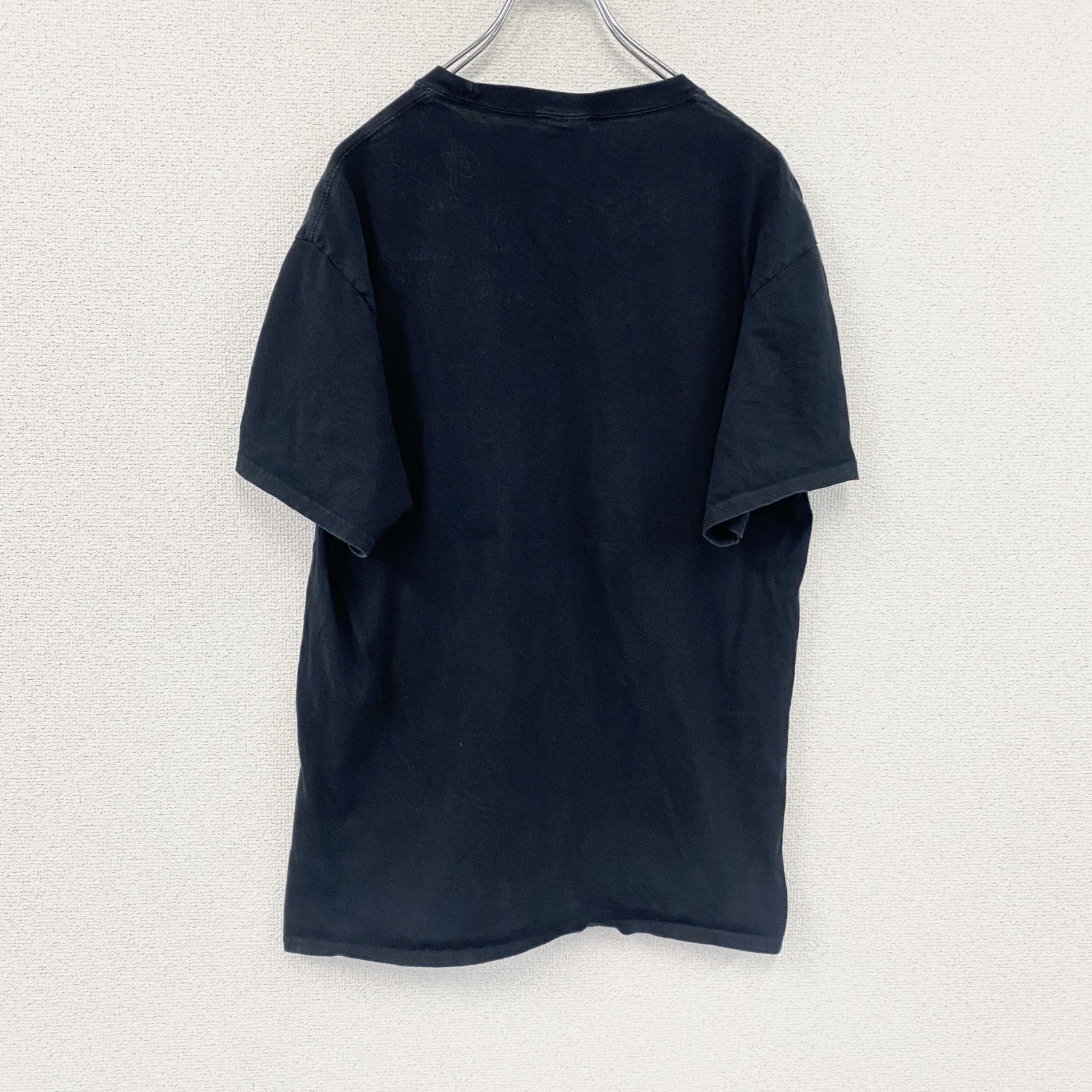 PORT&COMPANY　半袖プリントイラストTシャツ　KING　黒　ブラック　Lサイズ　古着