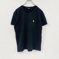 U.S.POLO ASSN　半袖プリントTシャツ　刺繍ロゴ　ワンポイント　黒　ブラック　Sサイズ　古着
