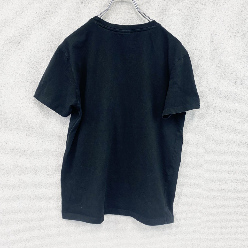 U.S.POLO ASSN　半袖プリントTシャツ　刺繍ロゴ　ワンポイント　黒　ブラック　Sサイズ　古着
