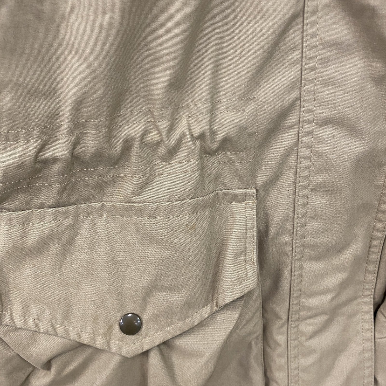 90s　LANDS'END　ランズエンド　マウンテンパーカー　キルティングライナー　中綿入り　ベージュ　XSサイズ　　ヴィンテージ　古着