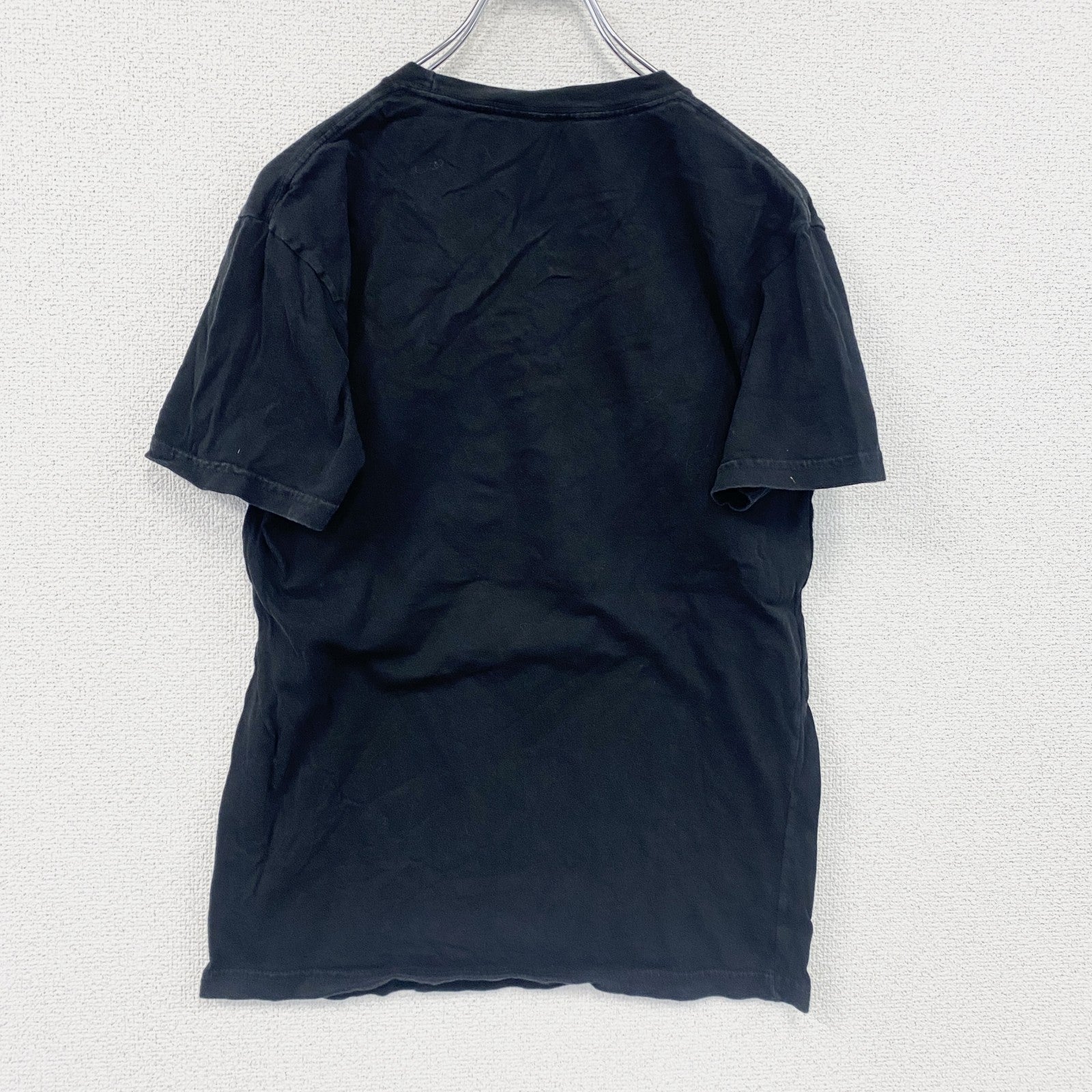 RIOT SOCIETY　半袖プリントアニマルTシャツ　英字プリント　黒　ブラック　Sサイズ　古着