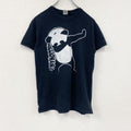 GILDAN　ギルダン　半袖プリントアニマルTシャツ　英字プリント　パンダ　黒　ブラック　Sサイズ　古着