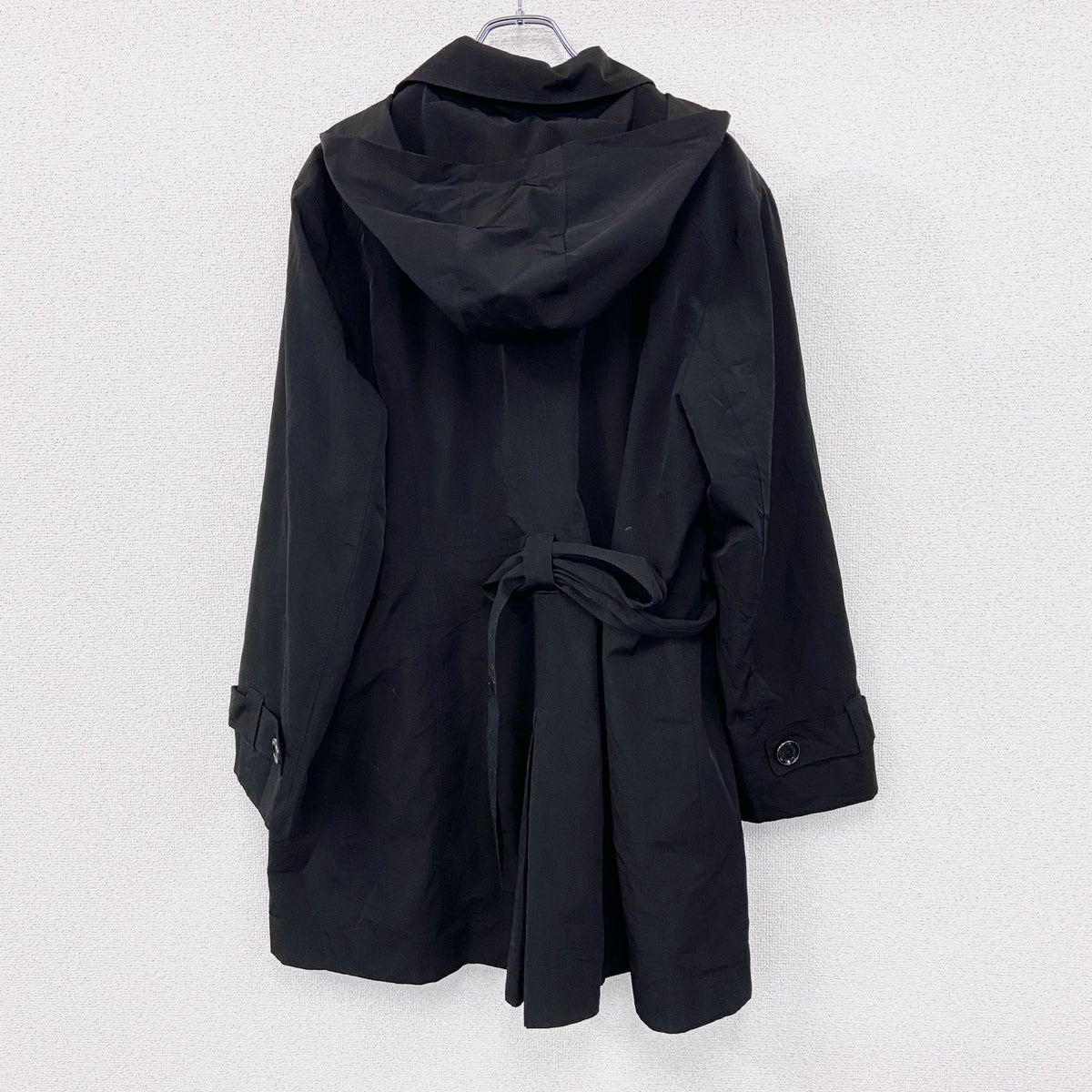 LONDON FOG　ロンドンフォグ　トレンチコート　フーディー　黒　ブラック　XXLサイズ メンズ 古着