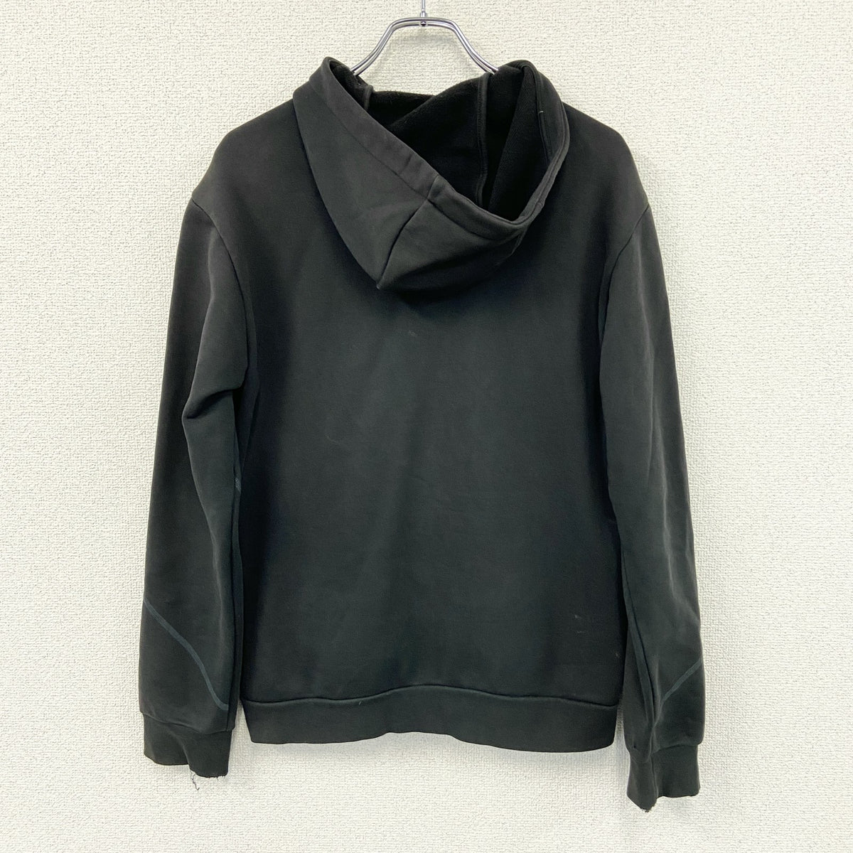 adidas　アディダス　フルジップスウェットパーカー/フーディー　黒　ブラック　Lサイズ トレーナー スウェットトップス フード付き 古着