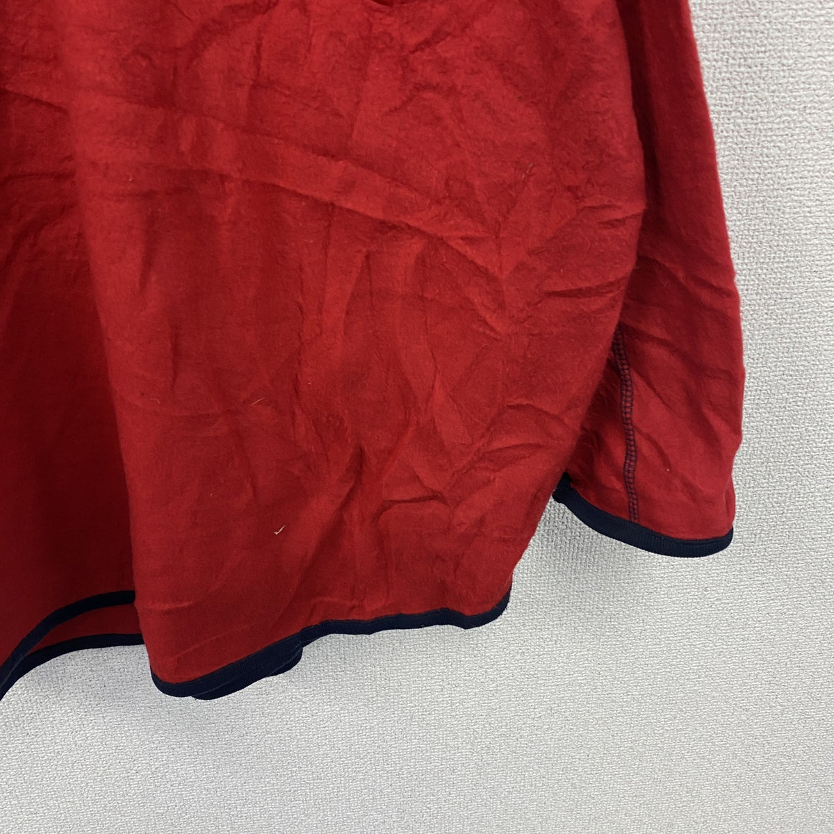 ～90s　sport VENEZIA　ハーフジップフリースプルオーバージャケット　星条旗　ヴィンテージ　赤　レッド　18/20サイズ　古着