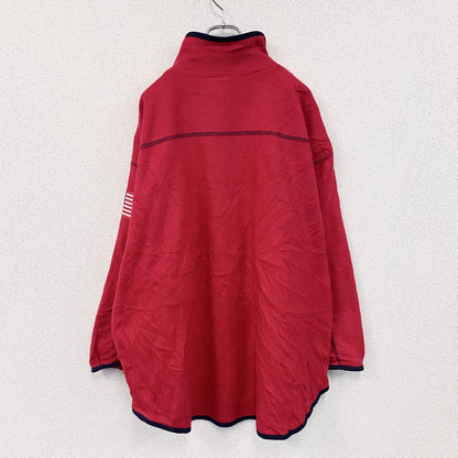 ～90s　sport VENEZIA　ハーフジップフリースプルオーバー　ヴィンテージ　赤　レッド　18/20サイズ