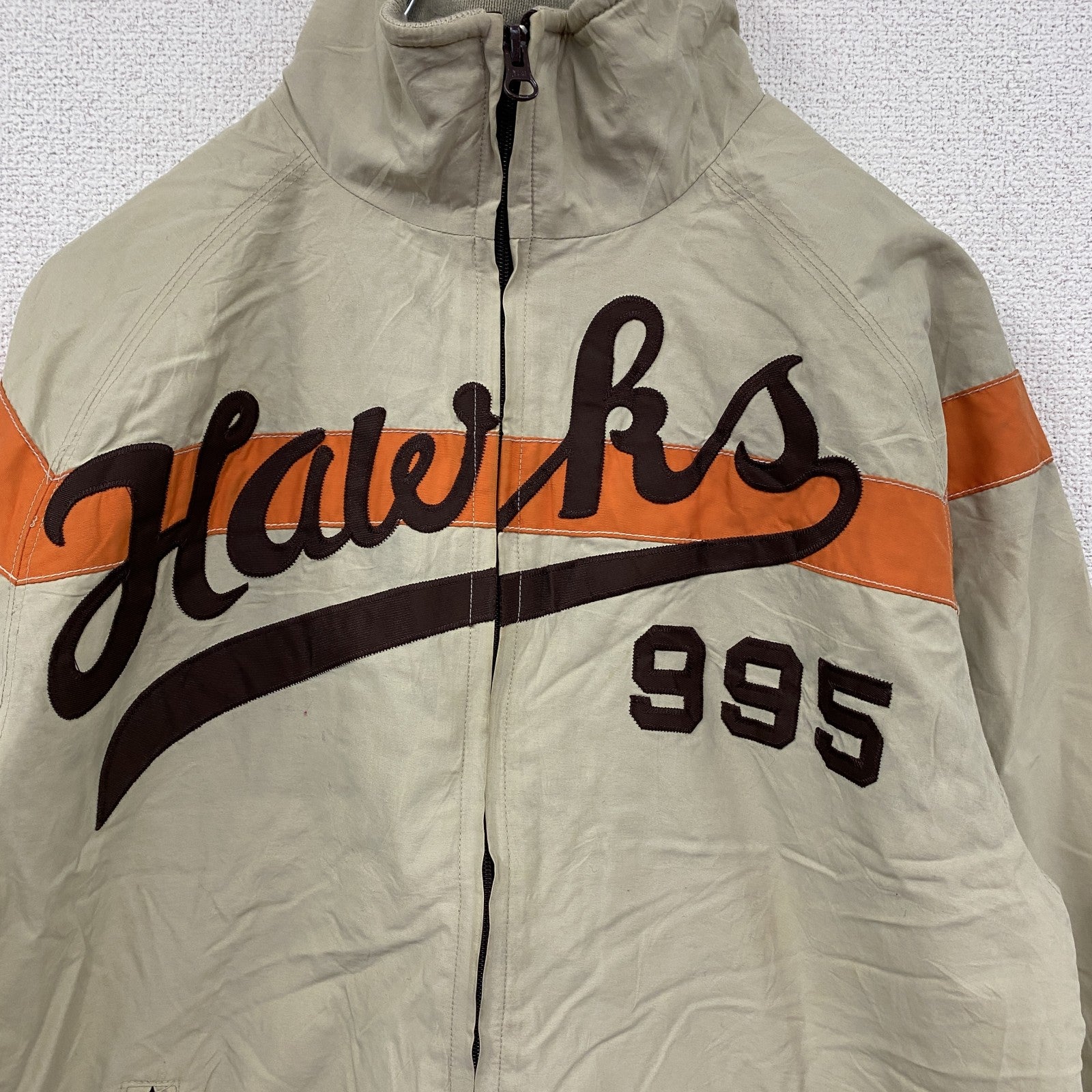 ～90s　AMERICAN RAG CIE　アメリカンラグジー　ナイロンジャケット　ベージュ　ヴィンテージ　Sサイズ　古着