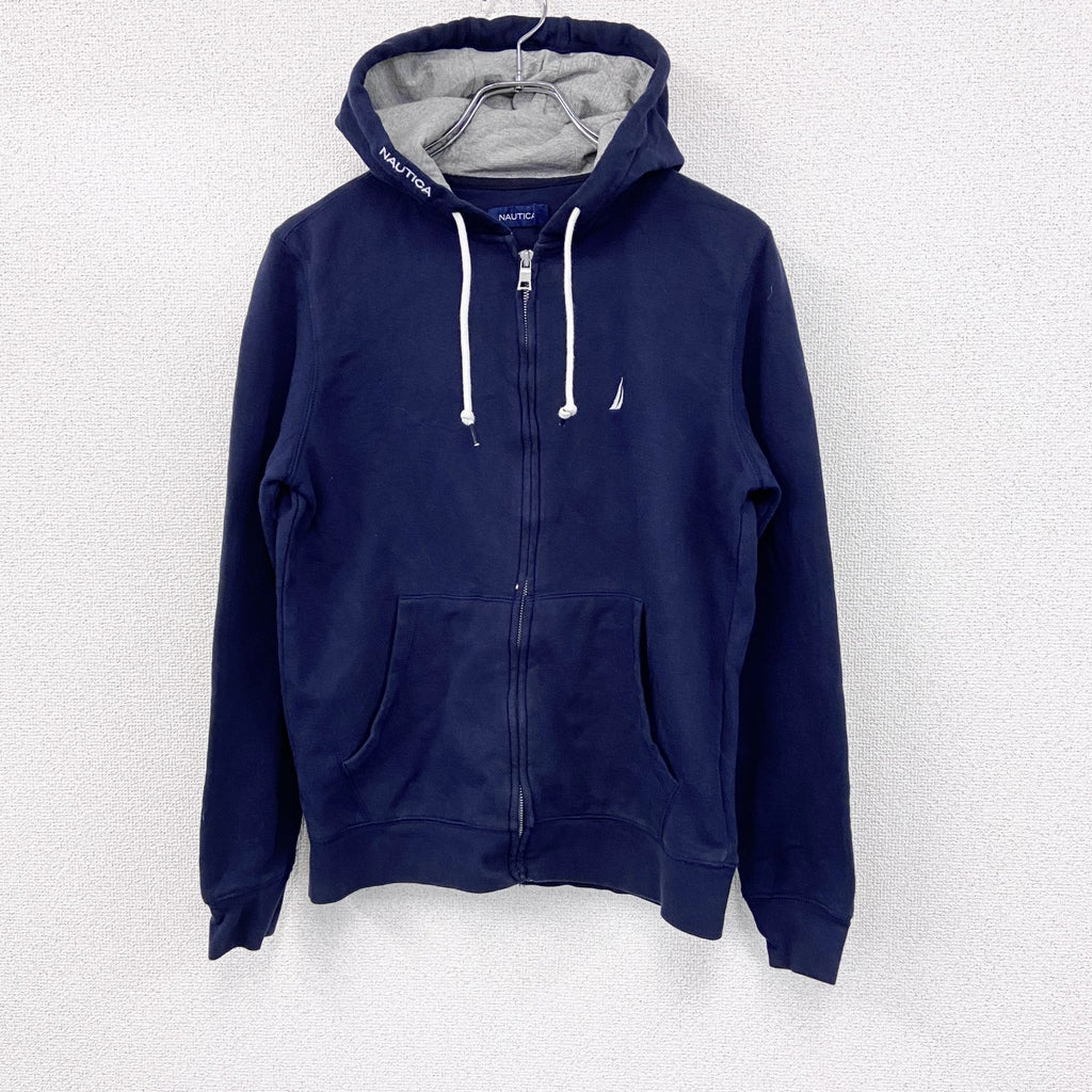 NAUTICA　ノーティカ　フルジップスウェットパーカー/フーディー　紺　ネイビー　XSサイズ　古着