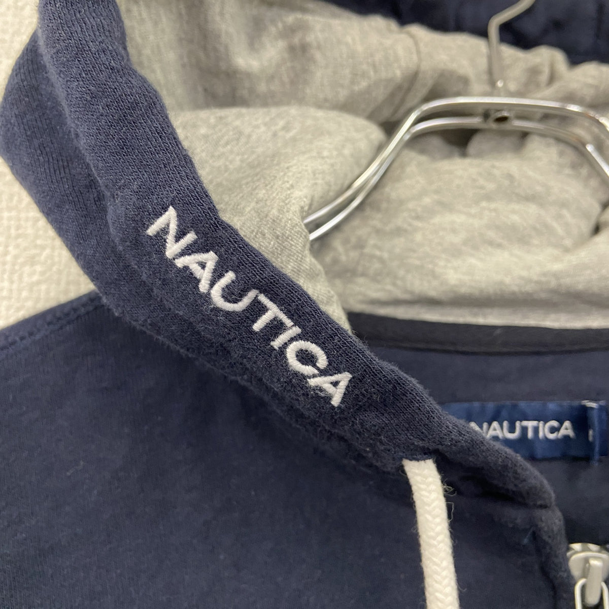 NAUTICA　ノーティカ　フルジップスウェットパーカー/フーディー　紺　ネイビー　XSサイズ　古着