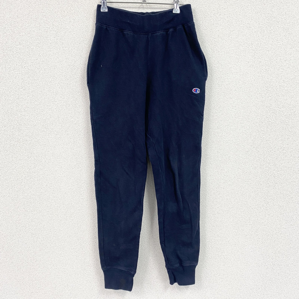 Champion　チャンピオン　リバースウィーブ　スウェットパンツ　ヘビーウエイト　刺繍ロゴ　現行　紺　ネイビー　Sサイズ　古着