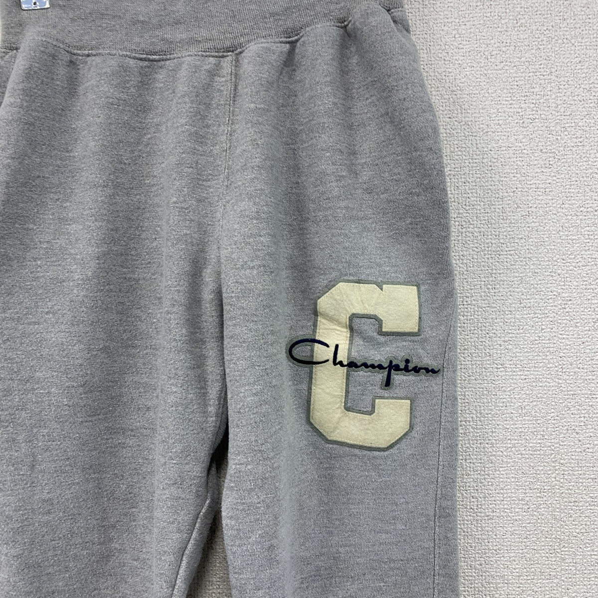 Champion　チャンピオン　リバースウィーブ　スウェットパンツ　ワンポイント　灰色　グレー　Sサイズ　古着