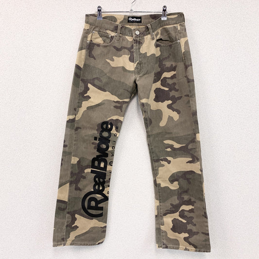 00s　07AW　RealBvoice　迷彩柄パンツ　ブーツカット　ヴィンテージ　アーカイブ　カモフラ柄　カーキ