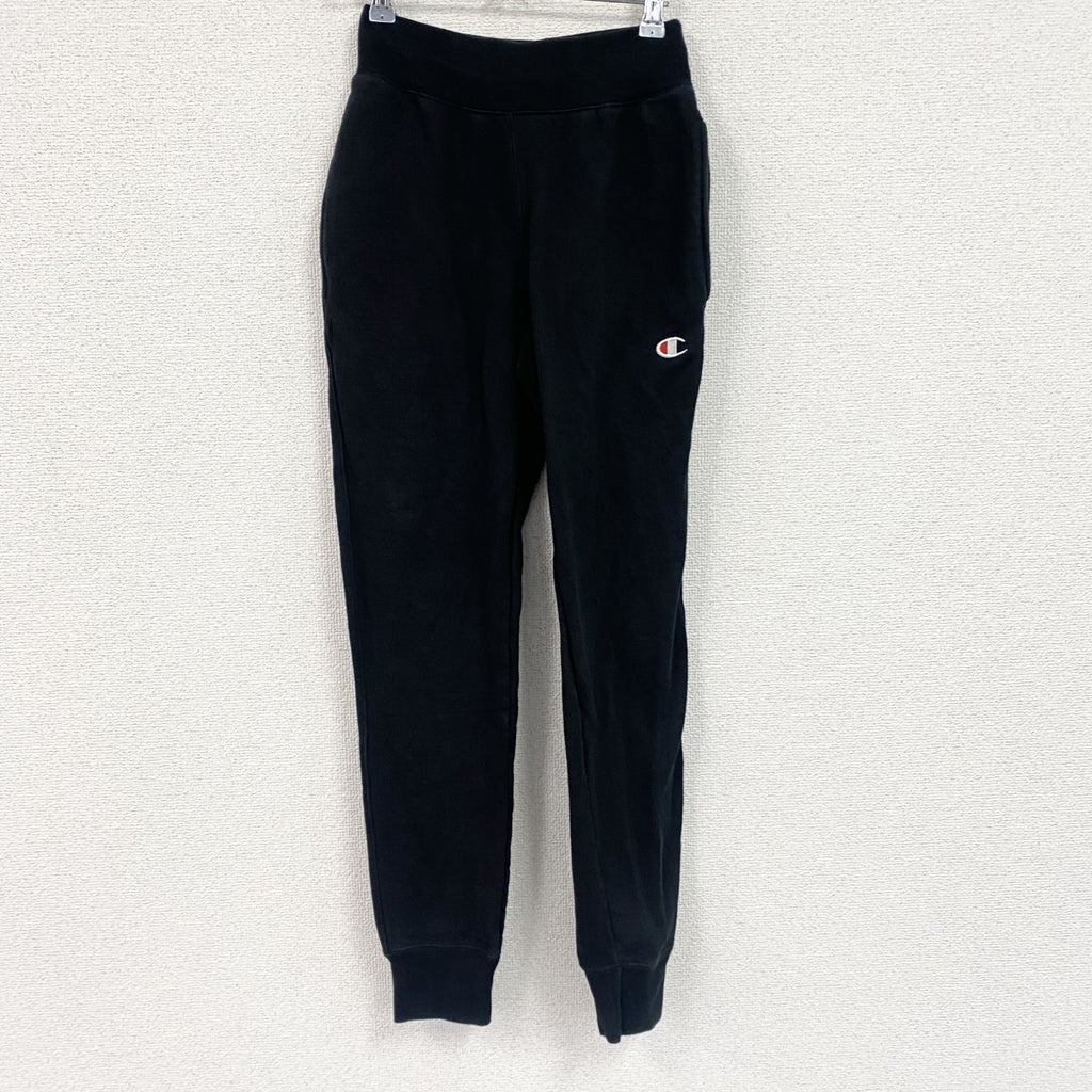 Champion　チャンピオン　リバースウィーブ　スウェットパンツ　ヘビーウエイト　刺繍ロゴ　現行　黒　ブラック　XSサイズ　古着