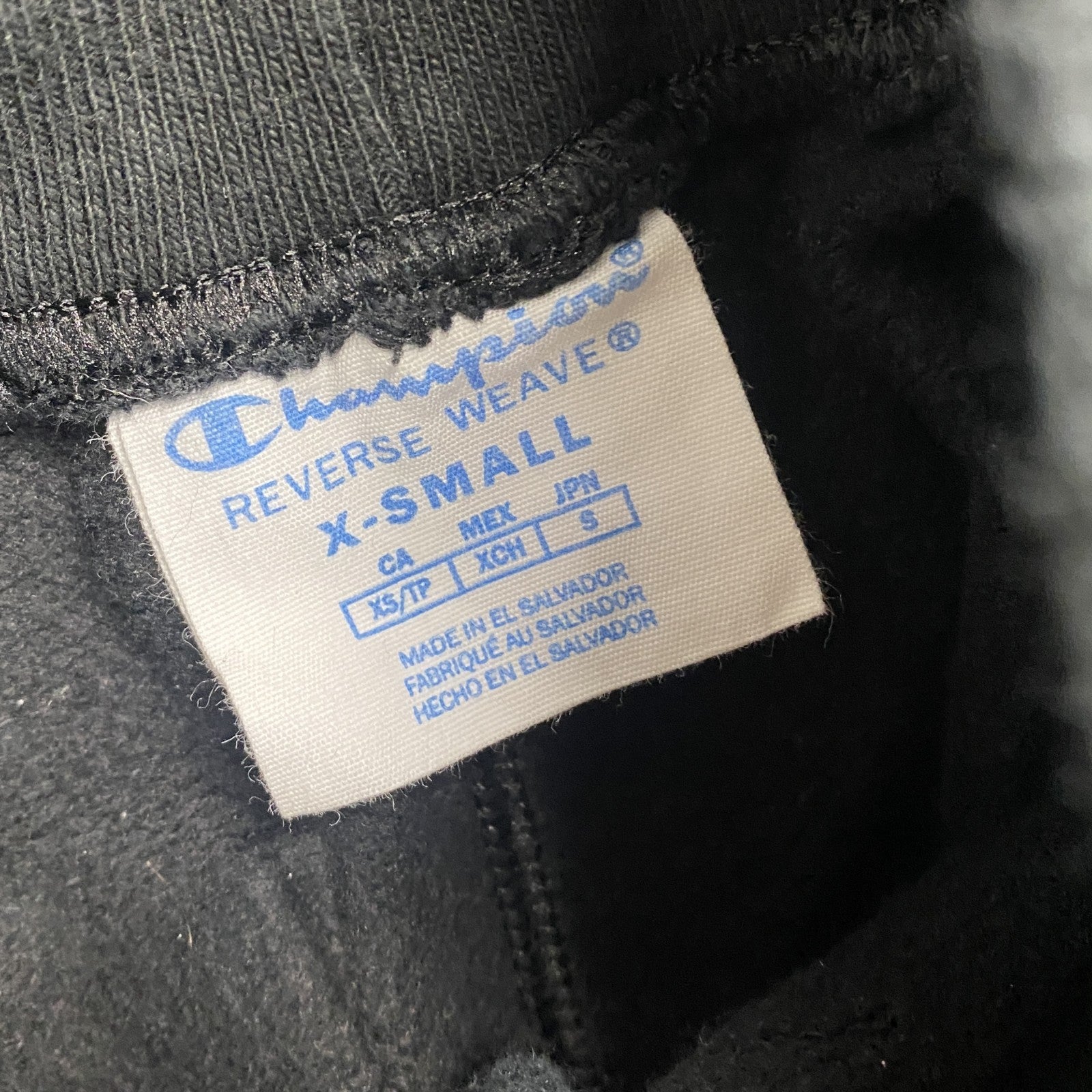 Champion　チャンピオン　リバースウィーブ　スウェットパンツ　ヘビーウエイト　刺繍ロゴ　現行　黒　ブラック　XSサイズ　古着