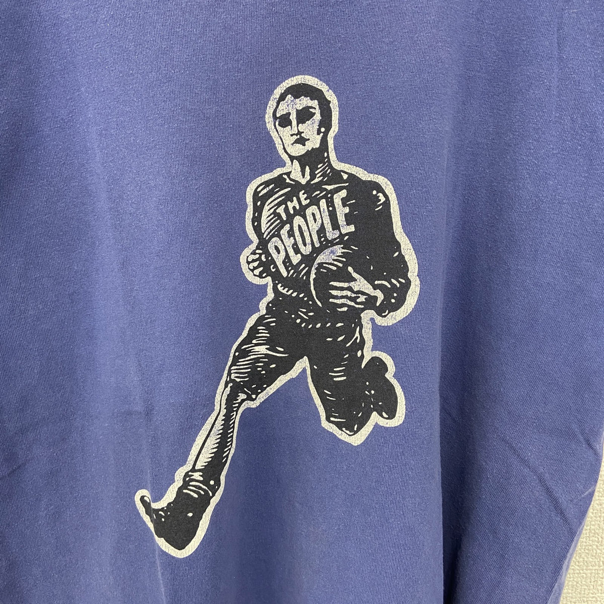 GILDAN ギルダン　半袖プリントTシャツ　クルーネック　カジュアルデザイン　WSC　レトロ　青　ブルー　Mサイズ　古着