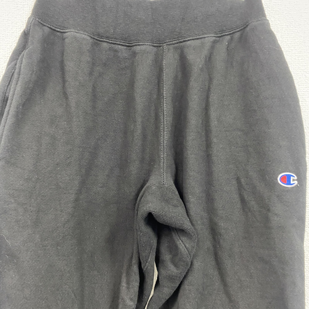 Champion　チャンピオン　リバースウィーブ　スウェットパンツ　イージーパンツ　ヘビーウエイト　ワンポイント刺繍ロゴ　現行　黒　ブラック　Sサイズ スウェットボトム トレーナー スウェットトップス 古着