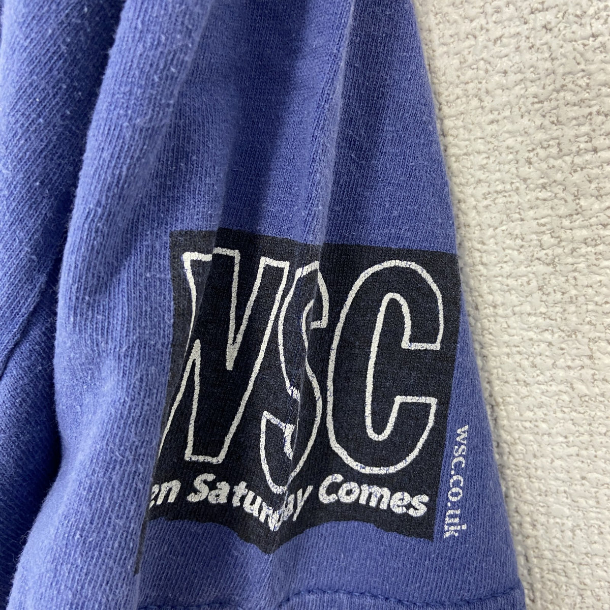 GILDAN ギルダン　半袖プリントTシャツ　クルーネック　カジュアルデザイン　WSC　レトロ　青　ブルー　Mサイズ　古着