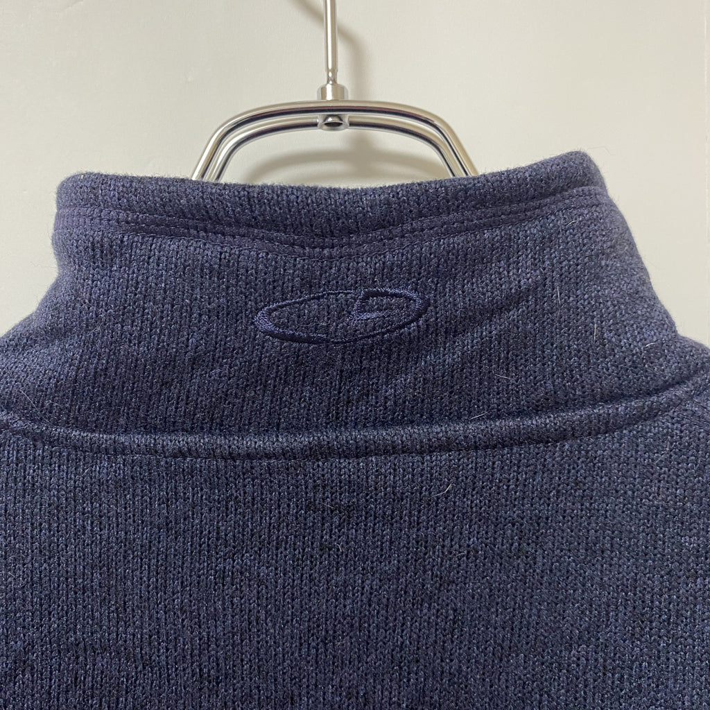C9 by Champion チャンピオン　長袖ハーフジップニット　裏フリース　ハイネック　ネイビー　紺　Lサイズ　古着