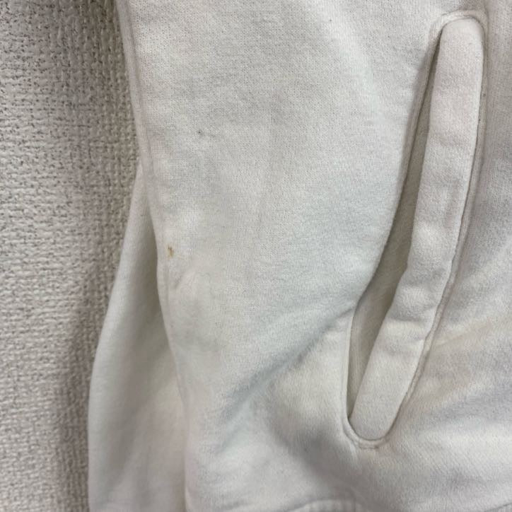 00s　NIKE　ナイキ　ハーフジッププルオーバースウェット　ヴィンテージ　刺繍ロゴ　白　ホワイト　Lサイズ　古着