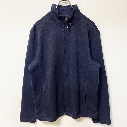 古着 used　C9 by Champion チャンピオン　長袖ハーフジップニット　裏フリース　ハイネック　ネイビー　Lサイズ