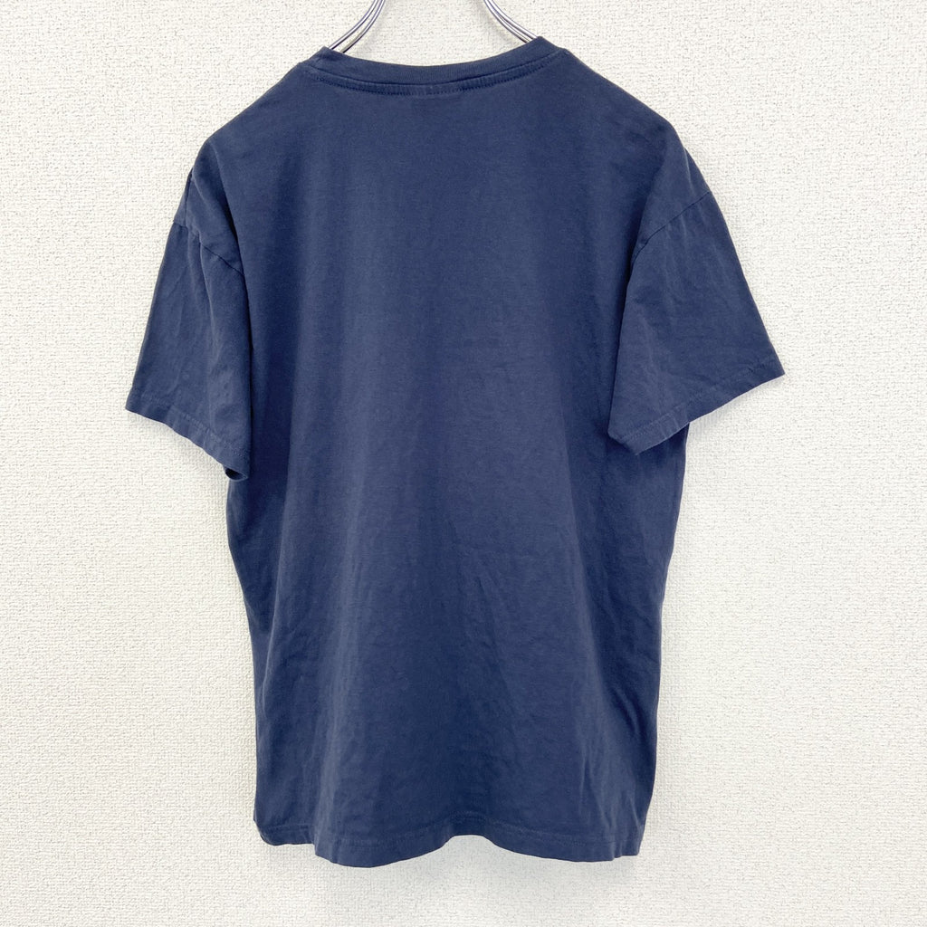 FOX ORIGINALS　半袖プリントTシャツ　クルーネック　ドイツ　ベルリン　クルーネック　青　ブルー　Mサイズ　古着