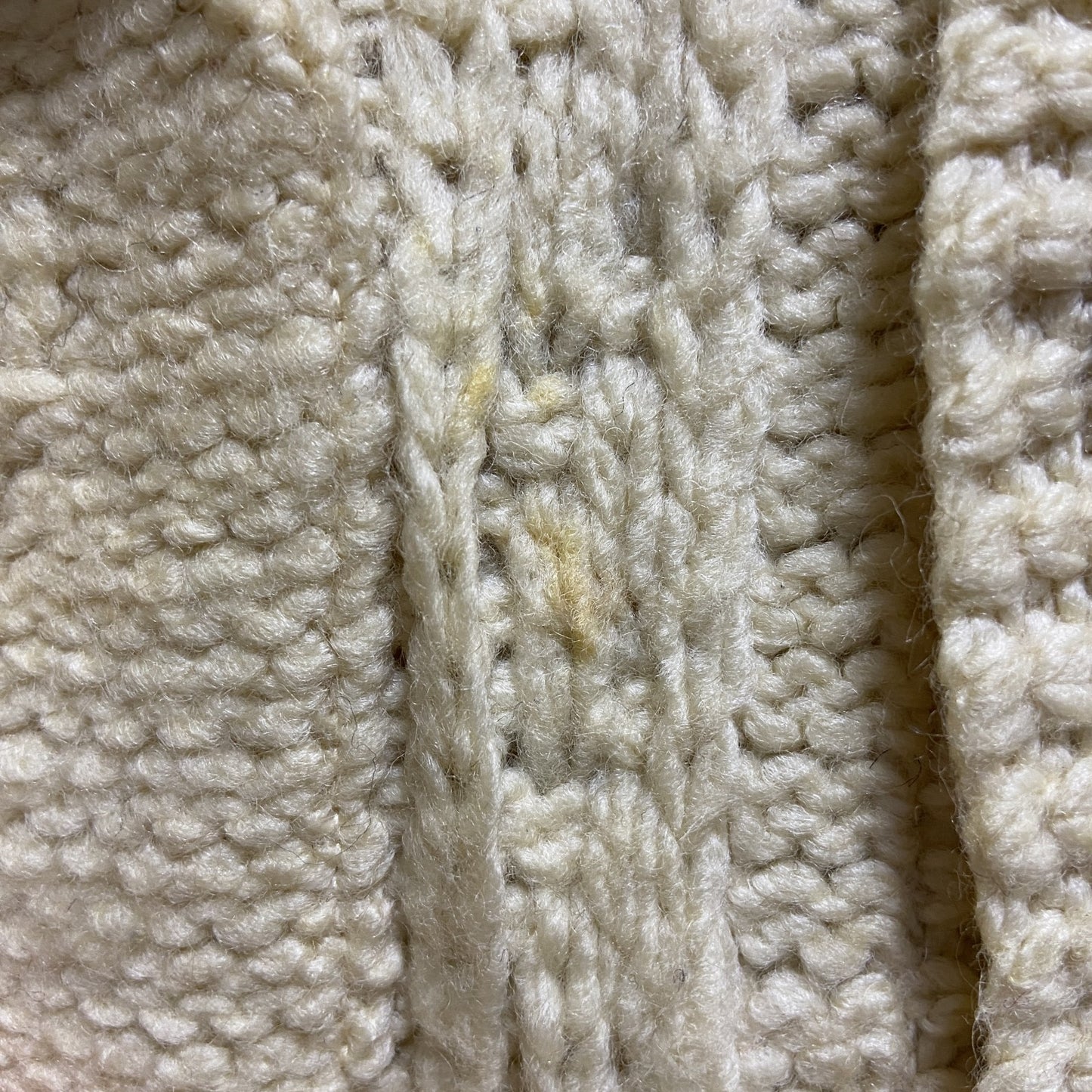 古着 used　70s　PENDLETON　ペンドルトン　長袖ニットカーディガン　セーター　USA製　白　ホワイト　Mサイズ