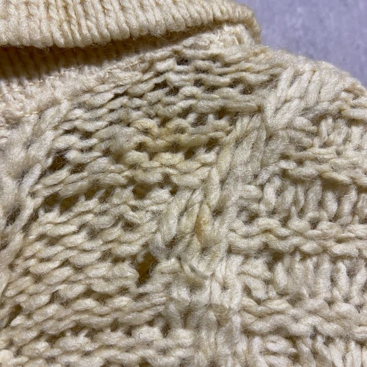 古着 used　70s　PENDLETON　ペンドルトン　長袖ニットカーディガン　セーター　USA製　白　ホワイト　Mサイズ