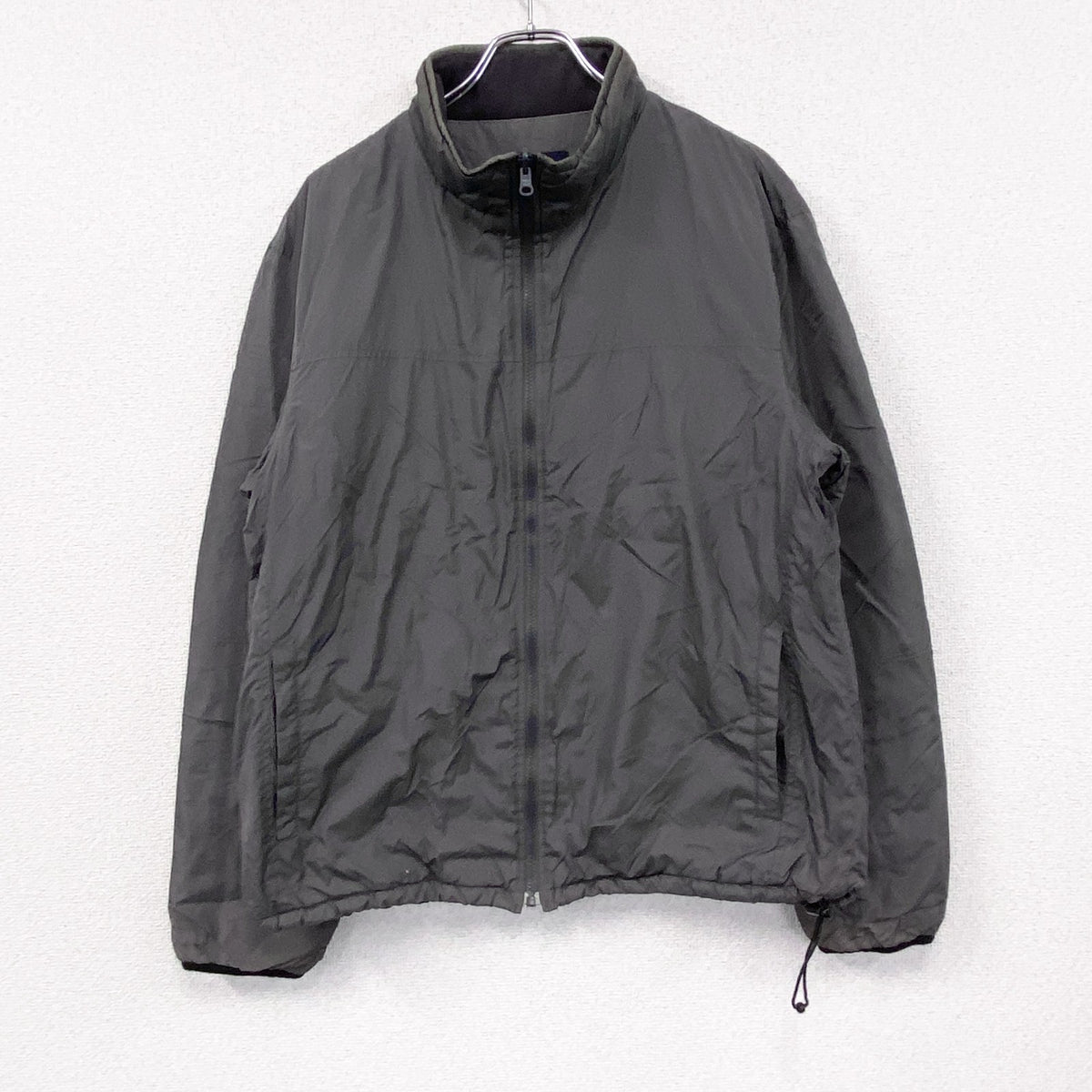 00s　OLD UNIQLO　オールドユニクロ　ナイロンジャケット　中綿入り　ヴィンテージ　ダークグレー　Lサイズ　古着