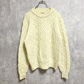 00s　00年代　IZOD　アイゾッド　長袖クルーネックニット　セーター　ヴィンテージ　白　ホワイト　Mサイズ　古着