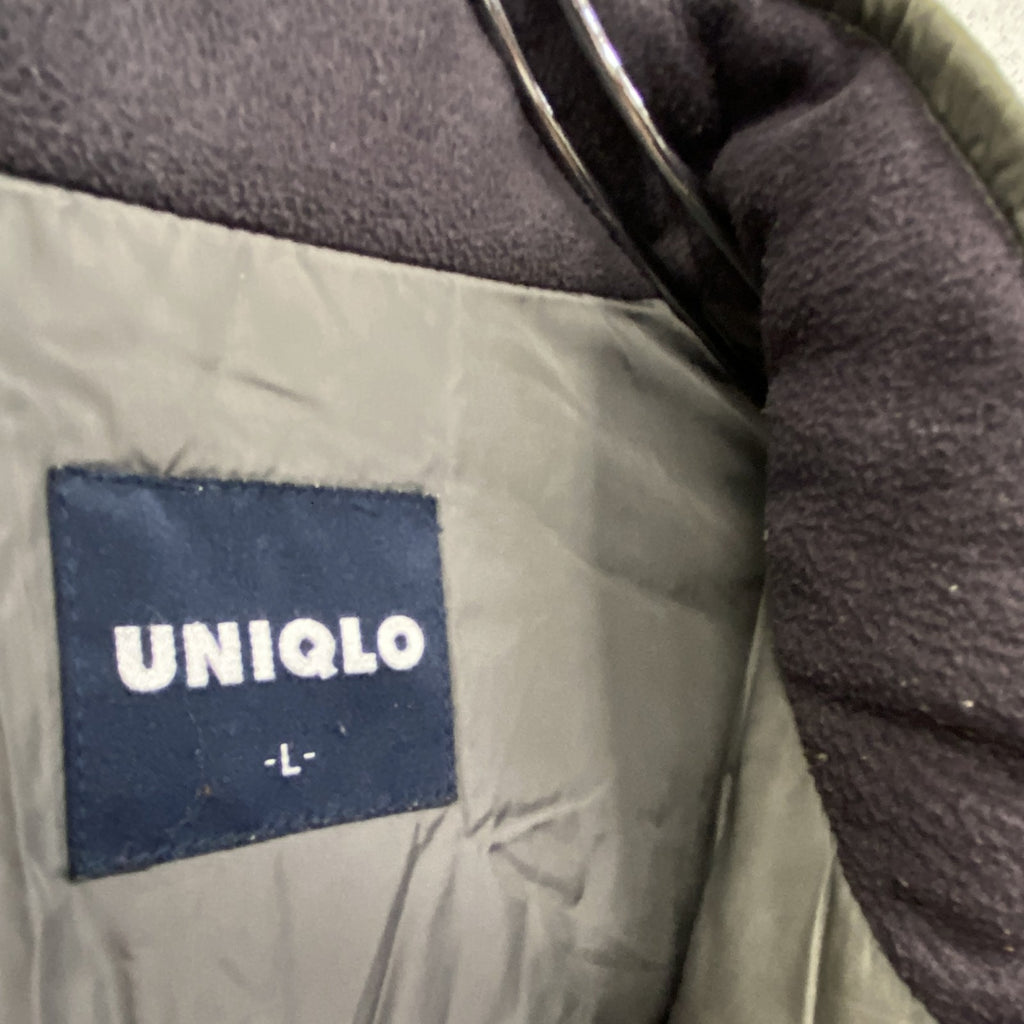 00s　OLD UNIQLO　オールドユニクロ　ナイロンジャケット　中綿入り　ヴィンテージ　ダークグレー　Lサイズ　古着