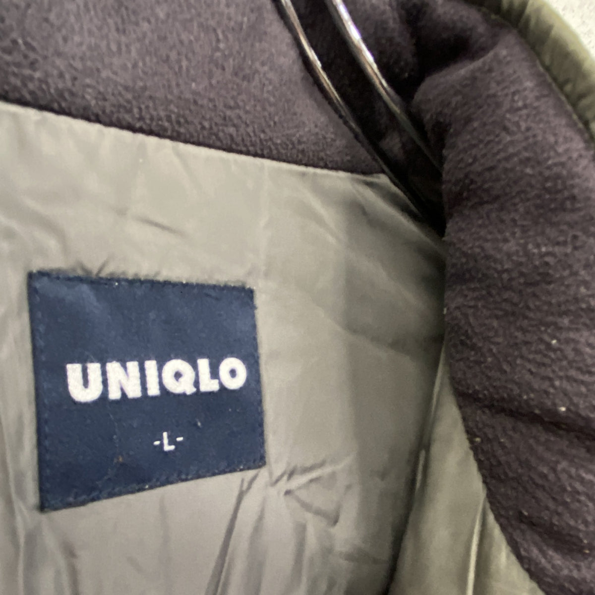 00s　OLD UNIQLO　オールドユニクロ　ナイロンジャケット　中綿入り　ヴィンテージ　ダークグレー　Lサイズ　古着