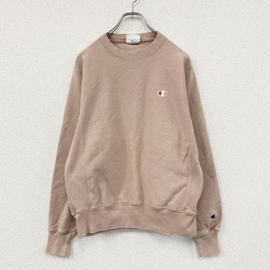 Champion　チャンピオン　リバースウィーブ　スウェット/トレーナー　ヘビーウェイト　現行　刺繍ロゴ　くすみピンク　Sサイズ　古着